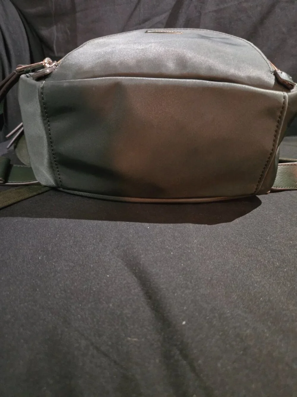 Kate Spade Olive Green Nylon Mini Backpack Gold Tone Hardware